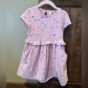 3/$30 Matilda Jane • Dream Chasers Paper Hearts Pink Dress • girls 4